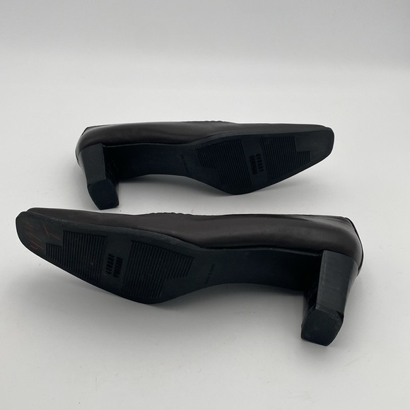 Stuart weitzman leather brown pump shoe women 6.5AA pull on vintage Y2K event - Picture 11 of 14